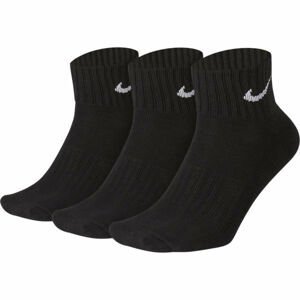 Nike 3PPK VALUE COTTON QUARTER Tréninkové ponožky, černá, velikost 38-42