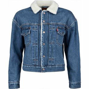 Levi's NEW HERITAGE SHERPA Dámská jeansová bunda, tmavě modrá, velikost M