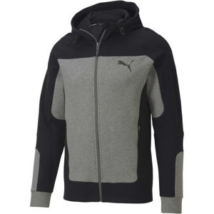 Puma EVOSTRIPE HOODED JACKET šedá 3XL - Pánská mikina