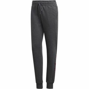 adidas ESSENTIALS LINEAR PANT Dámské tepláky, Tmavě šedá,Vínová, velikost