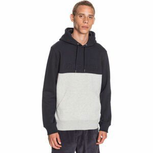 Quiksilver EMBOSS BLOCK HOODIE Pánská mikina, Černá,Šedá, velikost