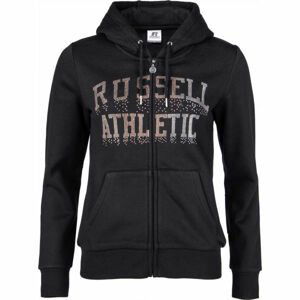 Russell Athletic ZIP THROUGH HOODY Dámská mikina, černá, velikost S