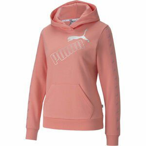 Puma AMPLIFIED HOODIE FL Dámská mikina, lososová, veľkosť S