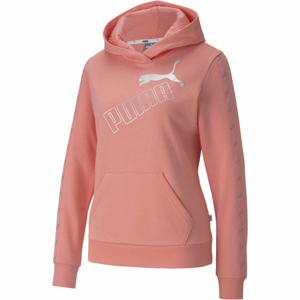 Puma AMPLIFIED HOODIE FL Dámská mikina, lososová, veľkosť XS