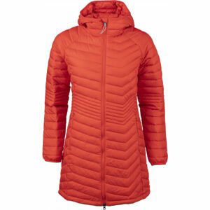 Columbia POWDER LITE MID JACKET Dámská dlouhá zimní bunda, oranžová, velikost M