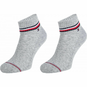 Tommy Hilfiger MEN ICONIC QUARTER 2P Pánské ponožky, šedá, veľkosť 39-42