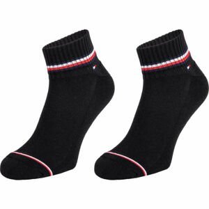 Tommy Hilfiger MEN ICONIC QUARTER 2P Pánské ponožky, černá, veľkosť 43-46