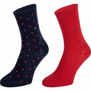 Tommy Hilfiger WOMEN SOCK DOT 2P Dámské ponožky, červená, velikost 35/38