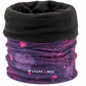Finmark MULTIFUNKČNÍ ŠÁTEK Multifunkční šátek s fleecem, Fialová,Černá,Bílá, velikost UNI