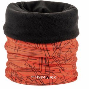 Finmark MULTIFUNKČNÍ ŠÁTEK Multifunkční šátek s fleecem, Oranžová,Černá,Bílá, velikost