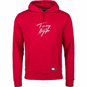 Tommy Hilfiger OH HOODIE LWK Červená M - Pánská mikina