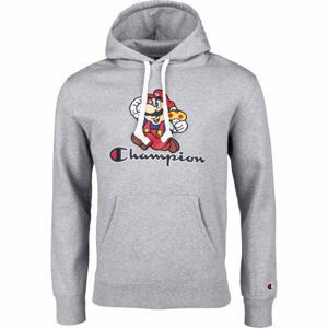 Champion HOODED SWEATSHIRT Šedá M - Pánská mikina