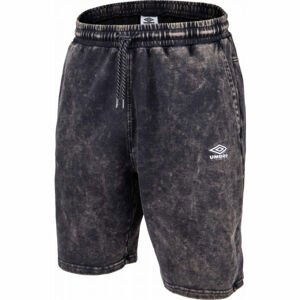 Umbro WASHED KNEE LENGTH SHORT Pánské kraťasy, černá, velikost XXL