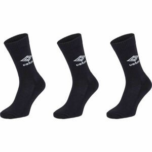Umbro SPORTS SOCKS 3 PACK Ponožky, černá, velikost 35-38