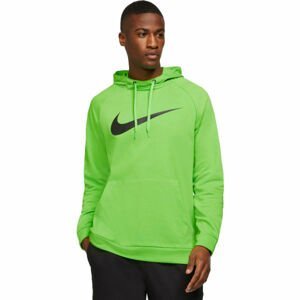 Nike DRY HOODIE PO SWOOSH M Pánská tréninková mikina, světle zelená, velikost XL