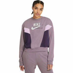 Nike NSW HERITAGE CREW FLC W Dámská mikina, fialová, velikost XS