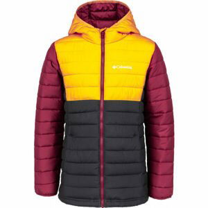 Columbia BOYS POWDER LITE HOODED JACKET Chlapecká bunda, černá, velikost S