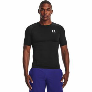 Under Armour HG ARMOUR COMP SS Pánské triko, Černá,Bílá, velikost XXL