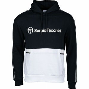 Sergio Tacchini ALOE HOODIE Pánská mikina, Černá,Tmavě šedá, velikost