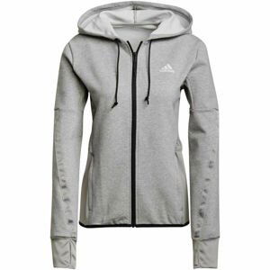 adidas HOODED TRACK TOP Dámská mikina, šedá, velikost XL