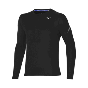 Mizuno DRY AERO FLOW LS HZ Pánské funkční triko s dlouhým rukávem, černá, veľkosť L