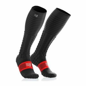 Compressport FULL SOCKS RACE Kompresní podkolenky, Černá,Červená, velikost 3L