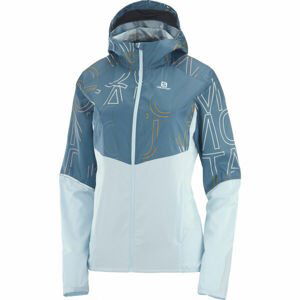 Salomon AGILE FZ HOODIE W Dámská bunda, světle modrá, velikost S