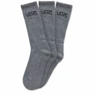 Vans MN CLASSIC CREW 9.5-13 3PK Ponožky, šedá, veľkosť 39-42
