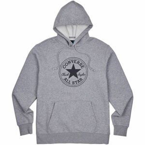 Converse CHUCK TAYLOR ALL STAR PATCH PULLOVER HOODIE Pánská mikina, Šedá, velikost L