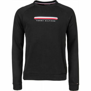 Tommy Hilfiger TRACK TOP Pánské triko s dlouhým rukávem, černá, velikost XL