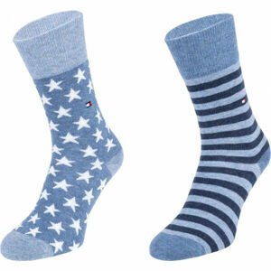 Tommy Hilfiger KIDS SOCK 2P STARS AND STRIPES Dětské ponožky, modrá, velikost 39-42