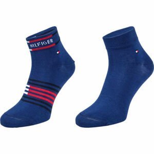Tommy Hilfiger MEN QUARTER 2P BRETON STRIPE Pánské ponožky, modrá, velikost 39-42