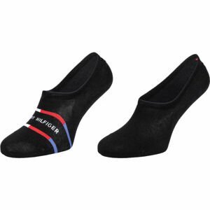 Tommy Hilfiger MEN FOOTIE 2P BRETON STRIPE Pánské ponožky, černá, veľkosť 39-42