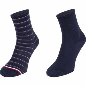 Tommy Hilfiger WOMEN SHORT SOCK 2P PREPPY Dámské ponožky, tmavě modrá, velikost