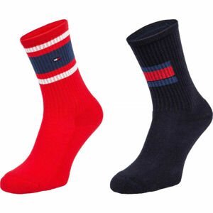 Tommy Hilfiger KIDS FLAG 2P Dětské ponožky, červená, veľkosť 35-38