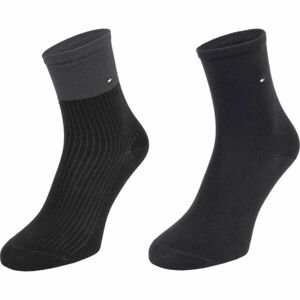 Tommy Hilfiger WOMEN 2P TENCEL SHORT SOCK COLORBLOCK Dámské ponožky, černá, velikost 39-42
