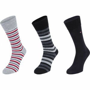 Tommy Hilfiger MEN SOCK 3P GIFTBOX TOMMY Pánské ponožky, černá, veľkosť 39-42