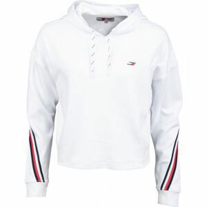 Tommy Hilfiger RELAXED DOUBLE PIQUE HOODIE LS Dámská mikina, bílá, velikost XS