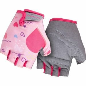 Arcore LUKE Dívčí cyklistické rukavice, růžová, velikost 6