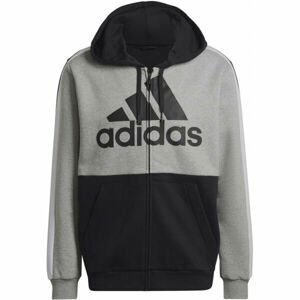 adidas COLORBLOCK FULL-ZIP HOODIE Pánská mikina, černá, velikost