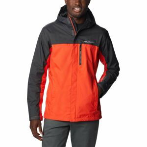 Columbia POURING ADVENTURE II JACKET Pánská outdoorová bunda, červená, veľkosť XL