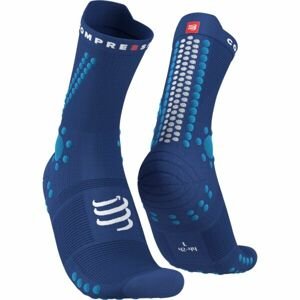 Compressport PRO RACING SOCKS v4.0 TRAIL Běžecké ponožky, modrá, veľkosť T2