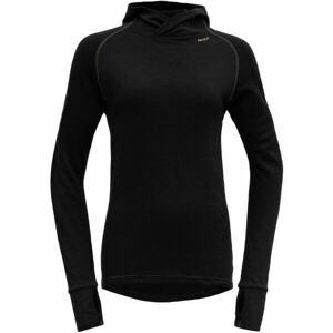 Devold EXPEDITION WOMAN HOODIE Dámské vlněné triko, černá, velikost M