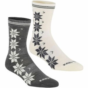 KARI TRAA VINST WOOL SOCK 2PK Dámské vlněné ponožky, bílá, velikost 39-41