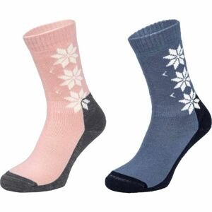 KARI TRAA WOOL 2PK Dámské vlněné ponožky, modrá, veľkosť 36-38