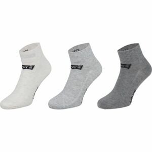 Levi's MID CUT BATWING LOGO 3P Ponožky, šedá, velikost 39-42