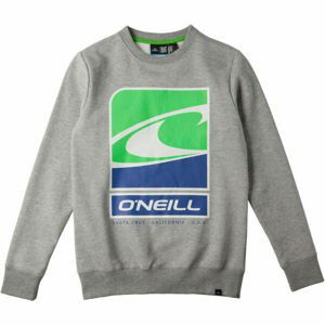 O'Neill FLAG WAVE CREW SWEATSHIRT Chlapecká mikina, šedá, velikost 140