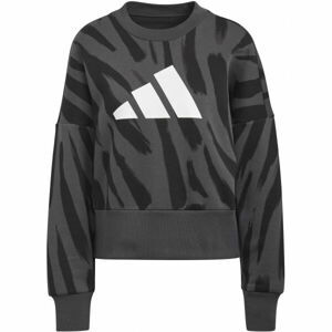 adidas FI FF CREW Dámská mikina, Tmavě šedá,Černá,Bílá, velikost XS