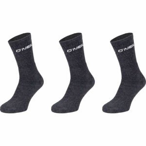 O'Neill SPORTSOCK 3P Unisex ponožky, Tmavě šedá,Bílá, velikost 43-46
