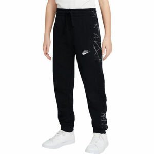 Nike NSW PANT CLUB AOP B Chlapecké tepláky, černá, velikost L